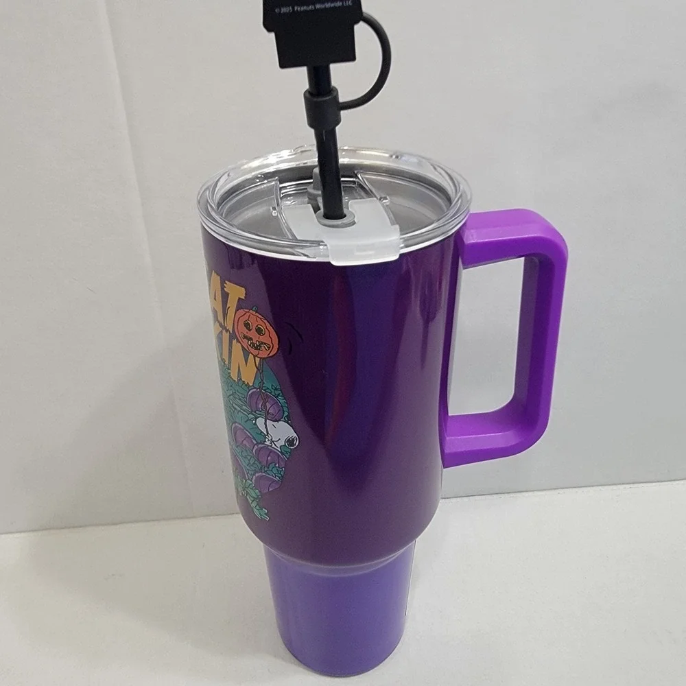 PEANUTS SNOOPY CharlieBrown The Great Pumpkin Purple 40oz Stainles Steel Tumbler
